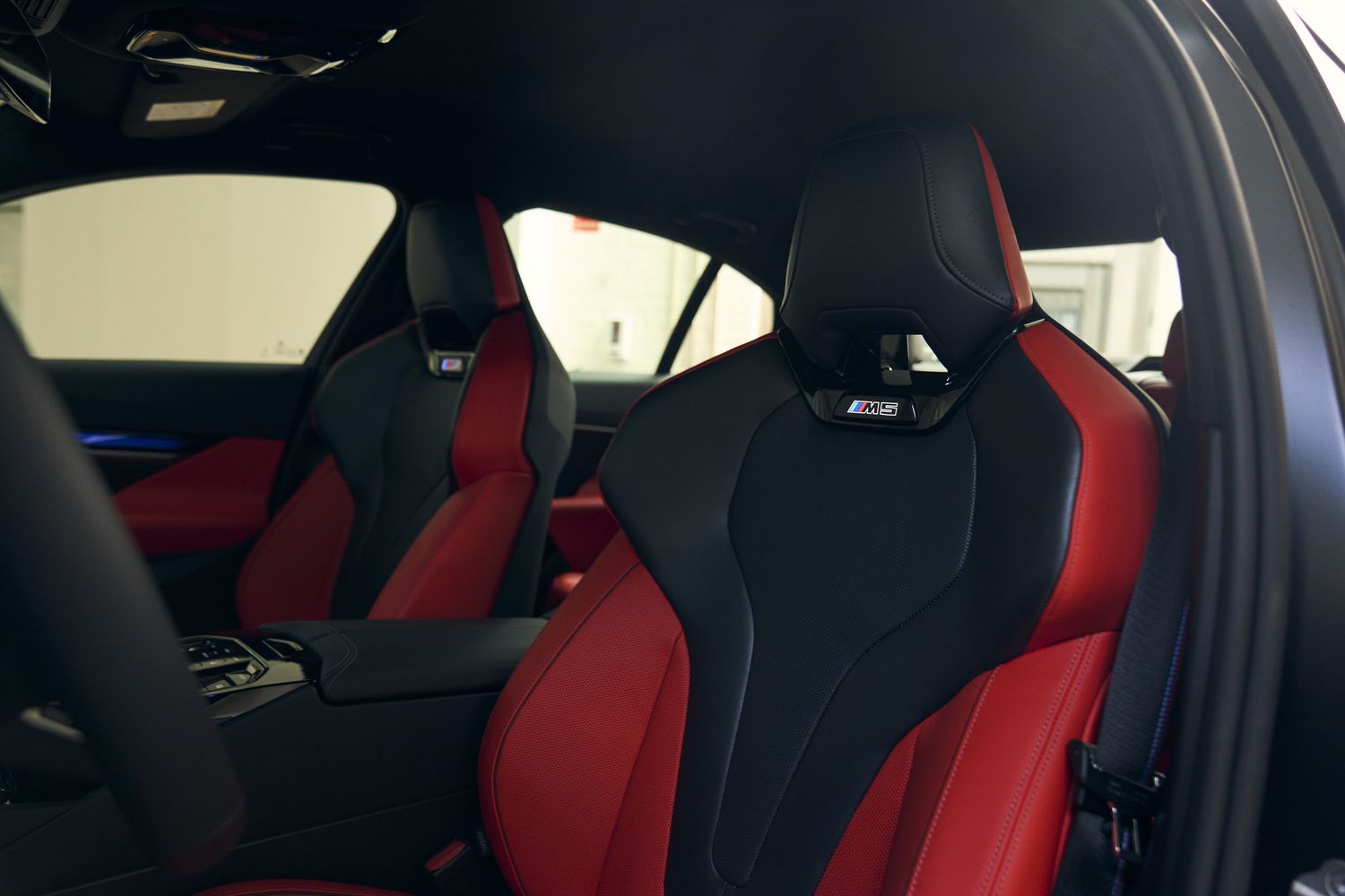 Interior of the new BMW M5 Saloon, featuring M multifunction adjustable seats.