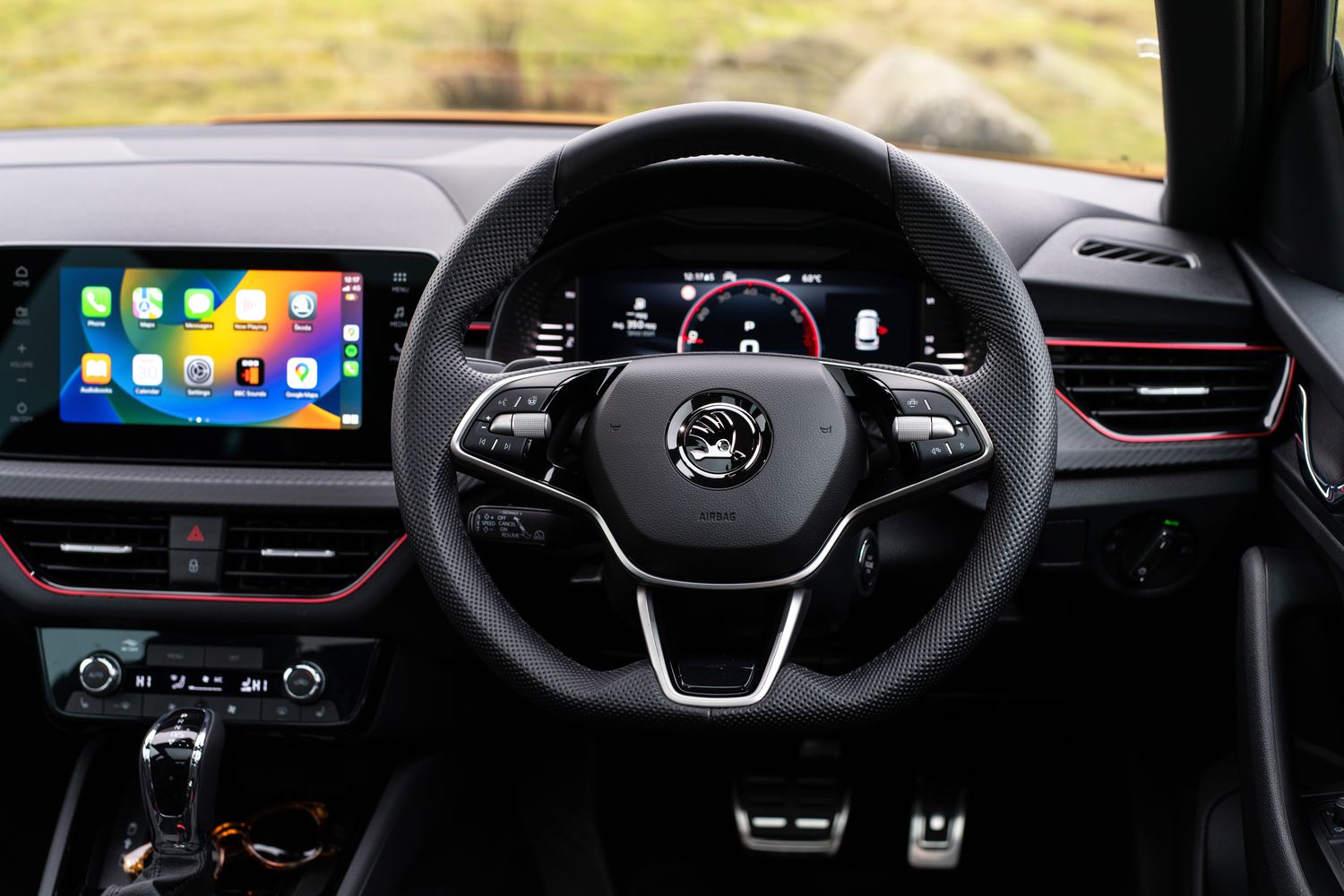 Interior of the new Skoda Kamiq, featuring the latest Virtual Cockpit digital display and touchscreen infotainment
