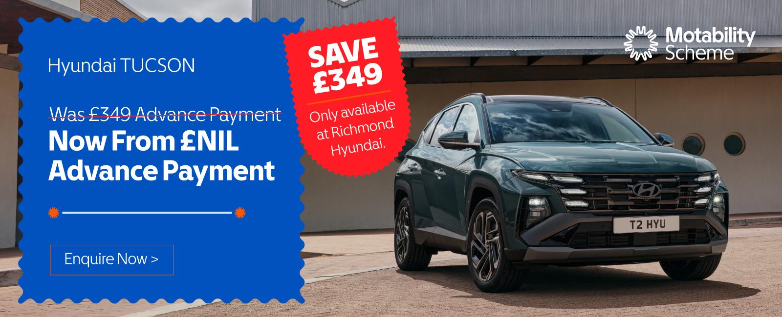 Hyundai TUCSON From £NIL Advance Payment