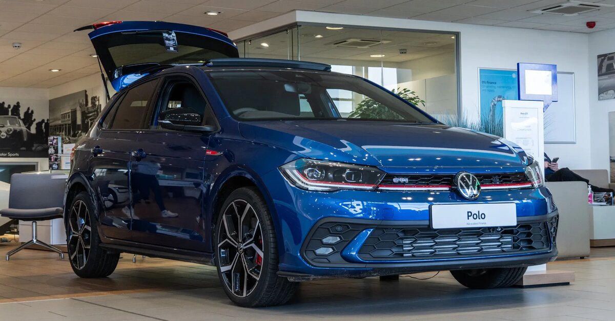 Blue Volkswagen Polo