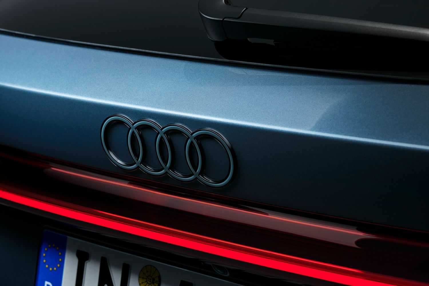 Rear exterior of the latest A5 (2024) in blue