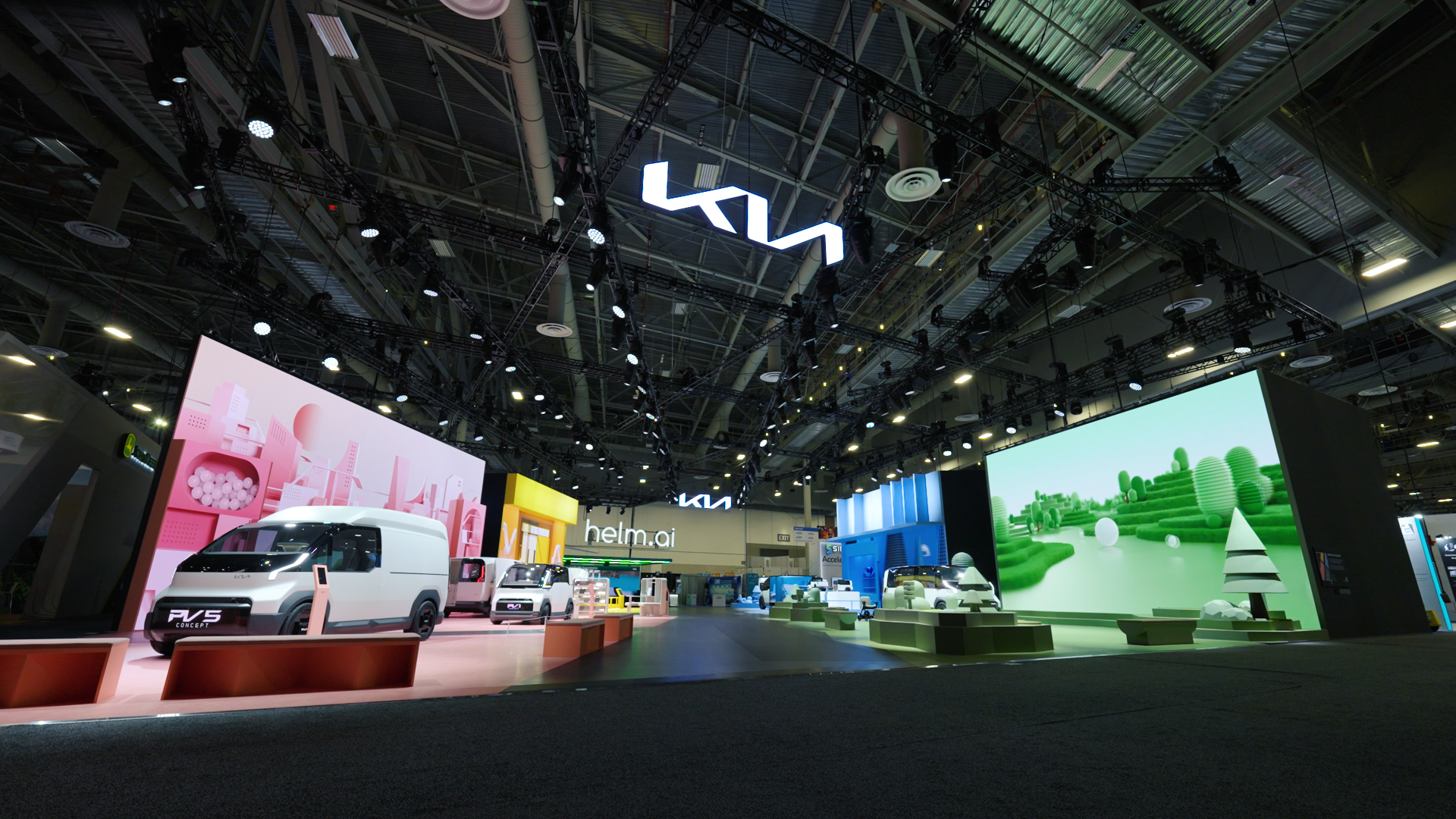 Kia’s booth design at CES (Consumer Electronics Show) 2024