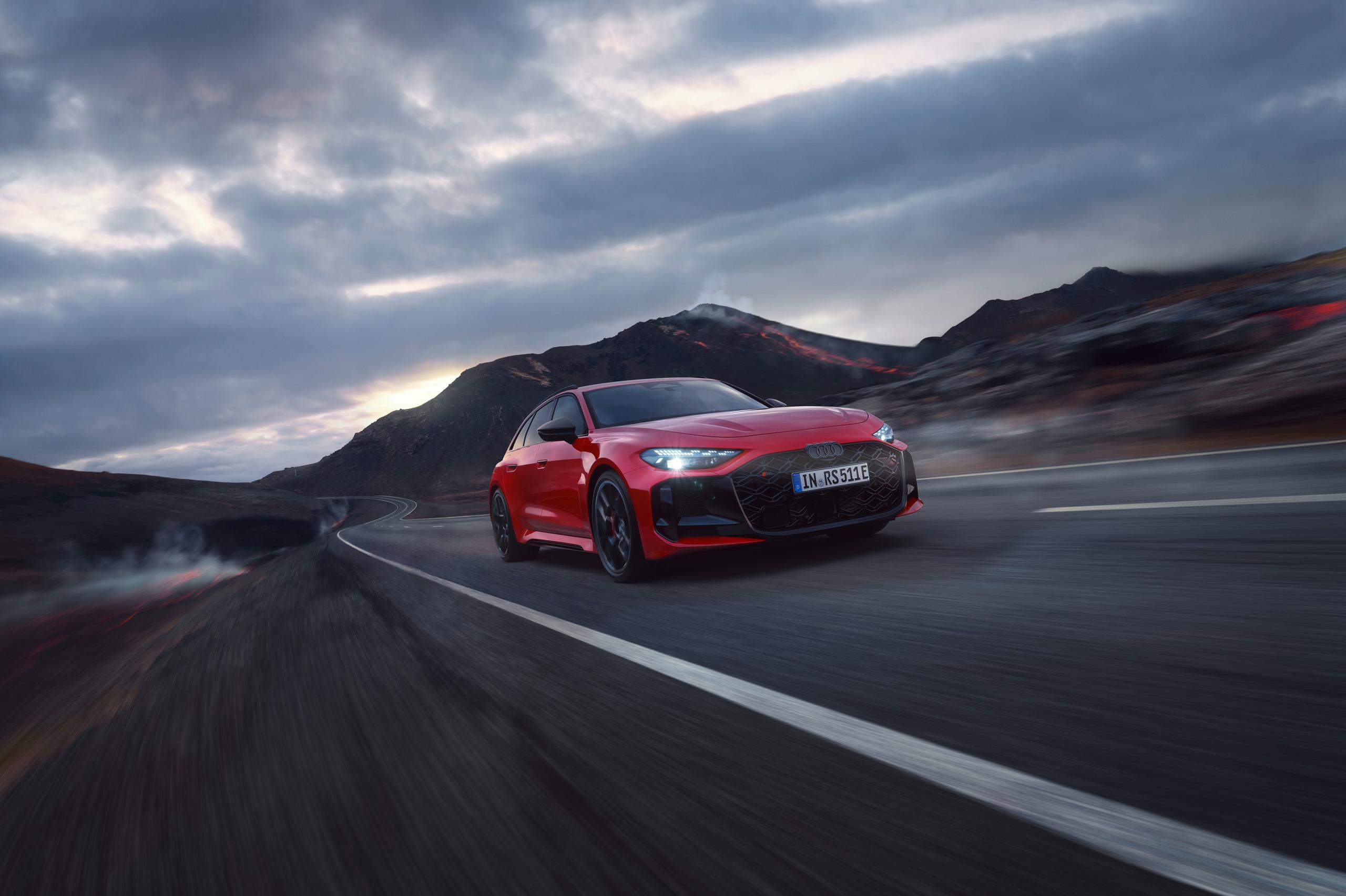 New Audi RS5 driving front view