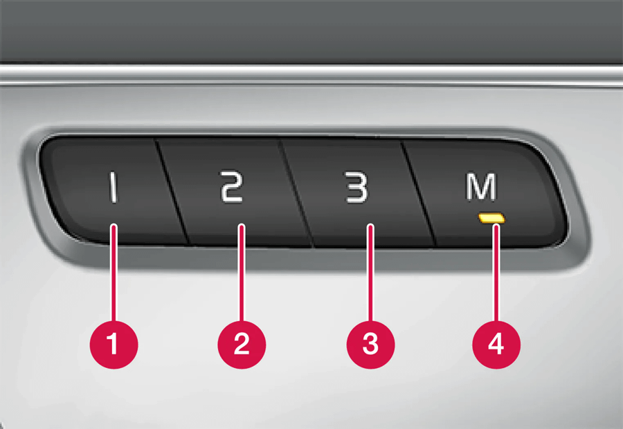 Volvo XC90 Memory function, 4 buttons
