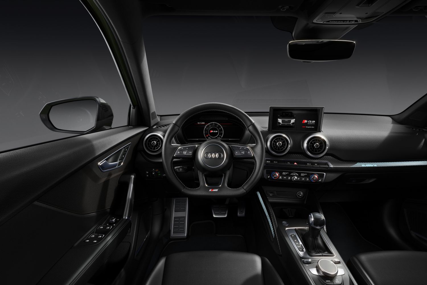 New Audi SQ2 front interior digital cockpit