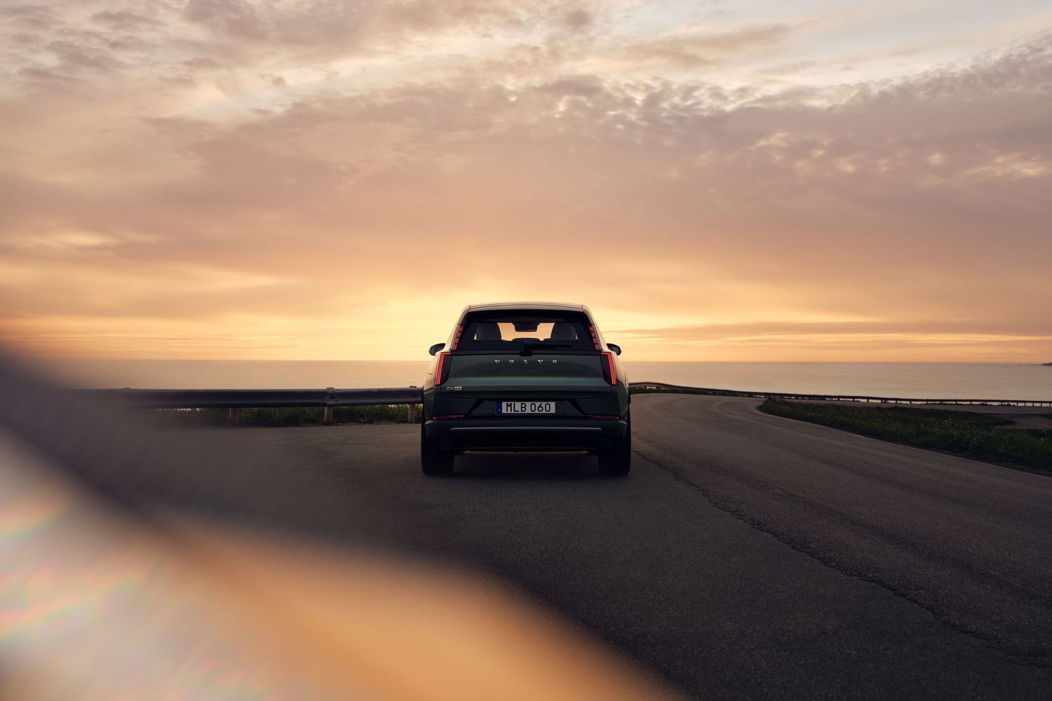 New Volvo EX60, available at Agnew Belfast Volvo, exterior rear view when parked