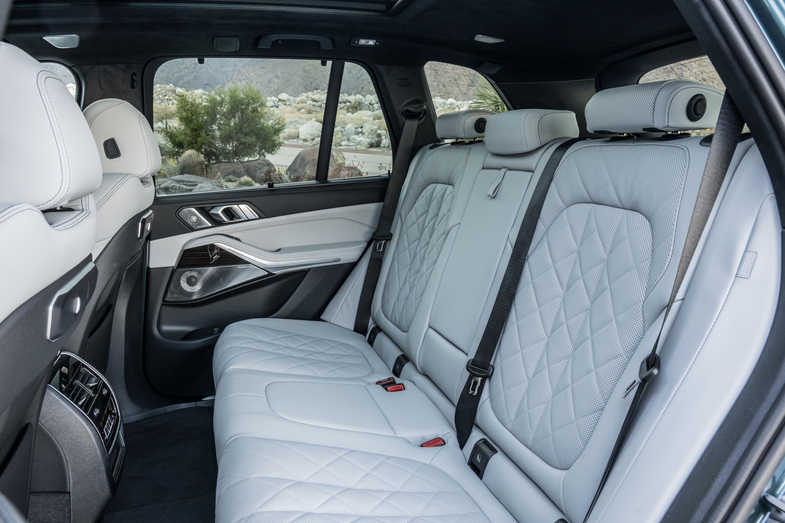 New BMW X5 interior view of back seats