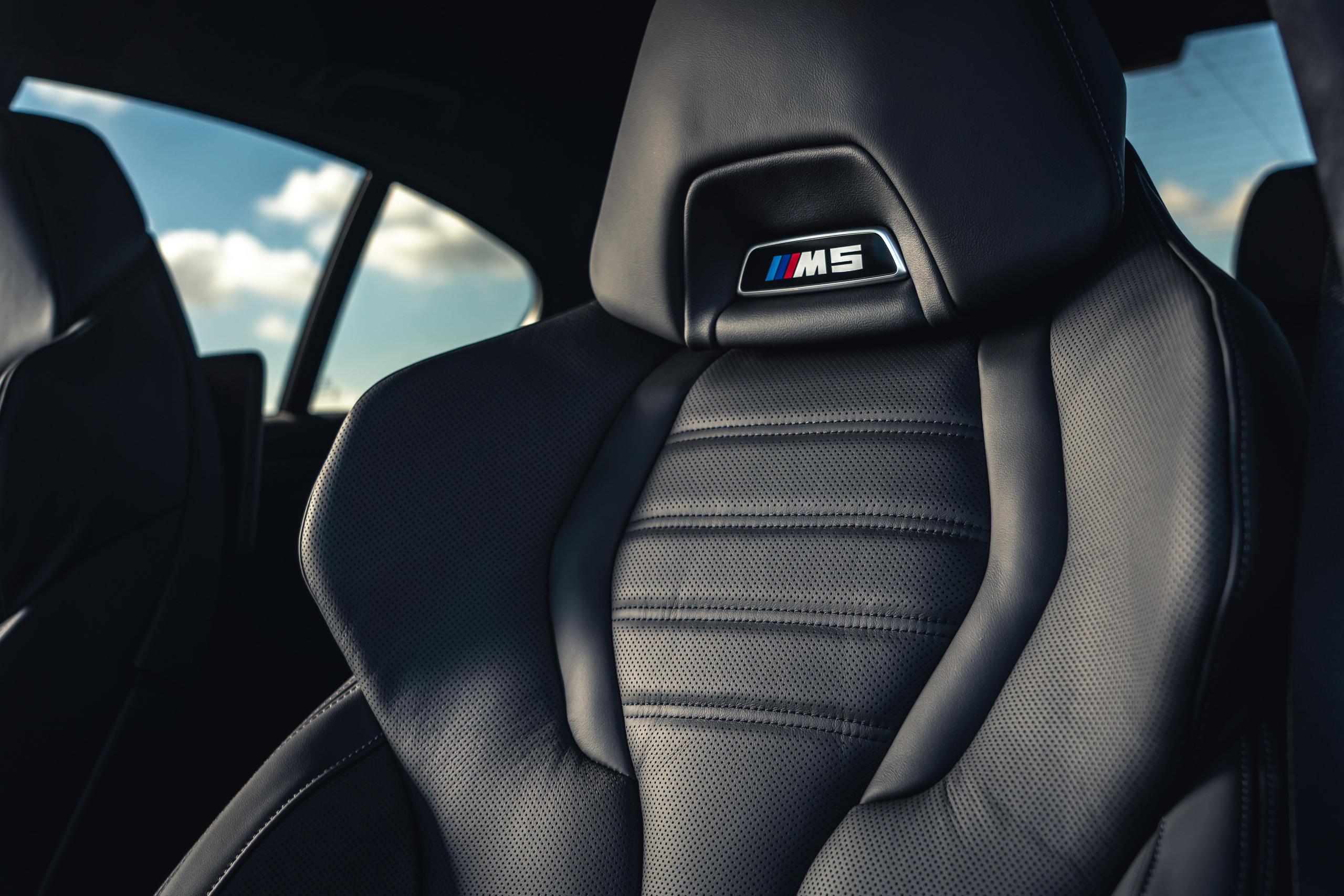 New BMW M5 Competition Saloon bucket seats with M5 badging