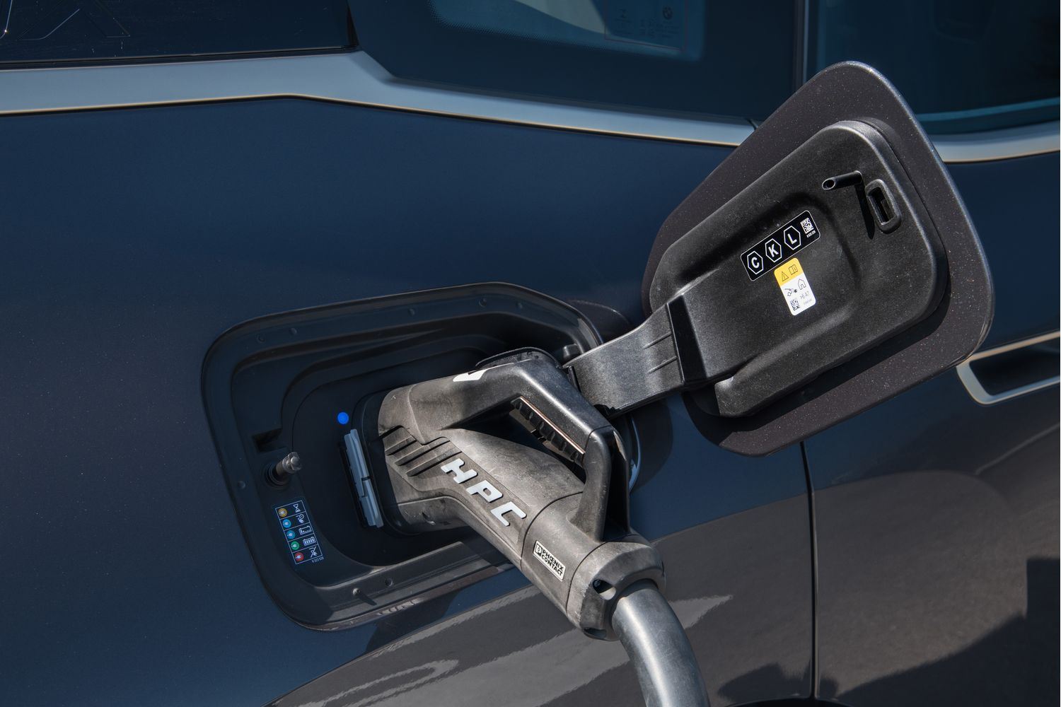 New BMW IX image of the electric vehicle being charged