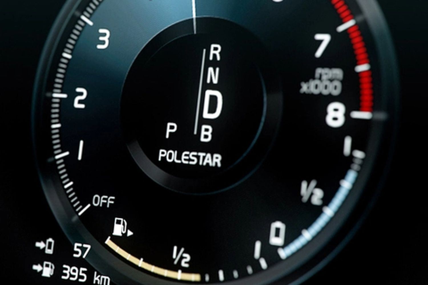 Close-up of an optimised Volvo Polestar Dashboard