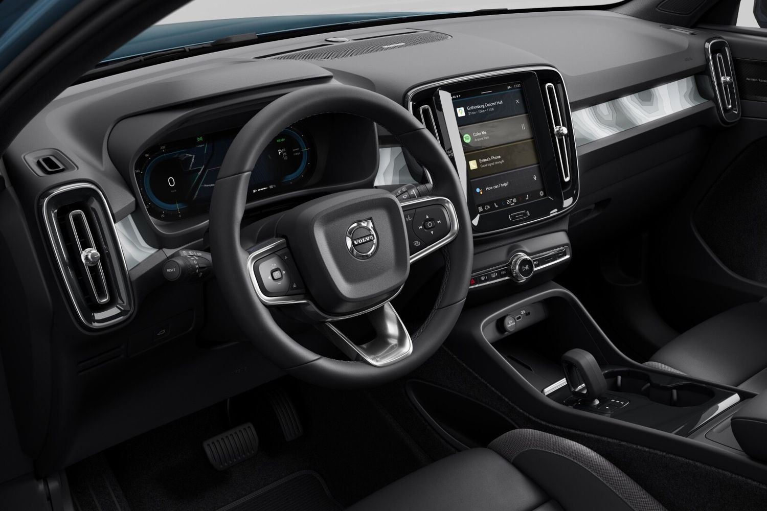 Close-up of the technology inside the Volvo EC40