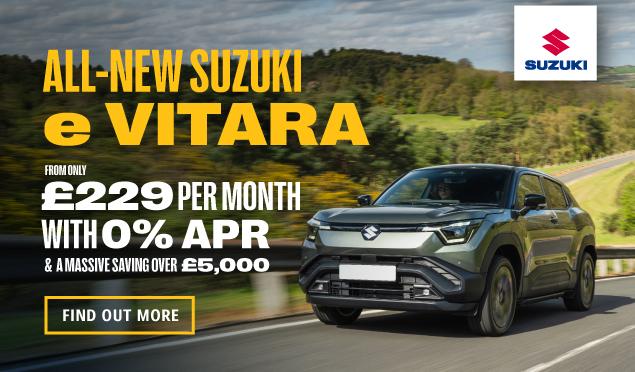 The Suzuki e Vitara is available to buy from Richmond Motor Group from only £229 per month