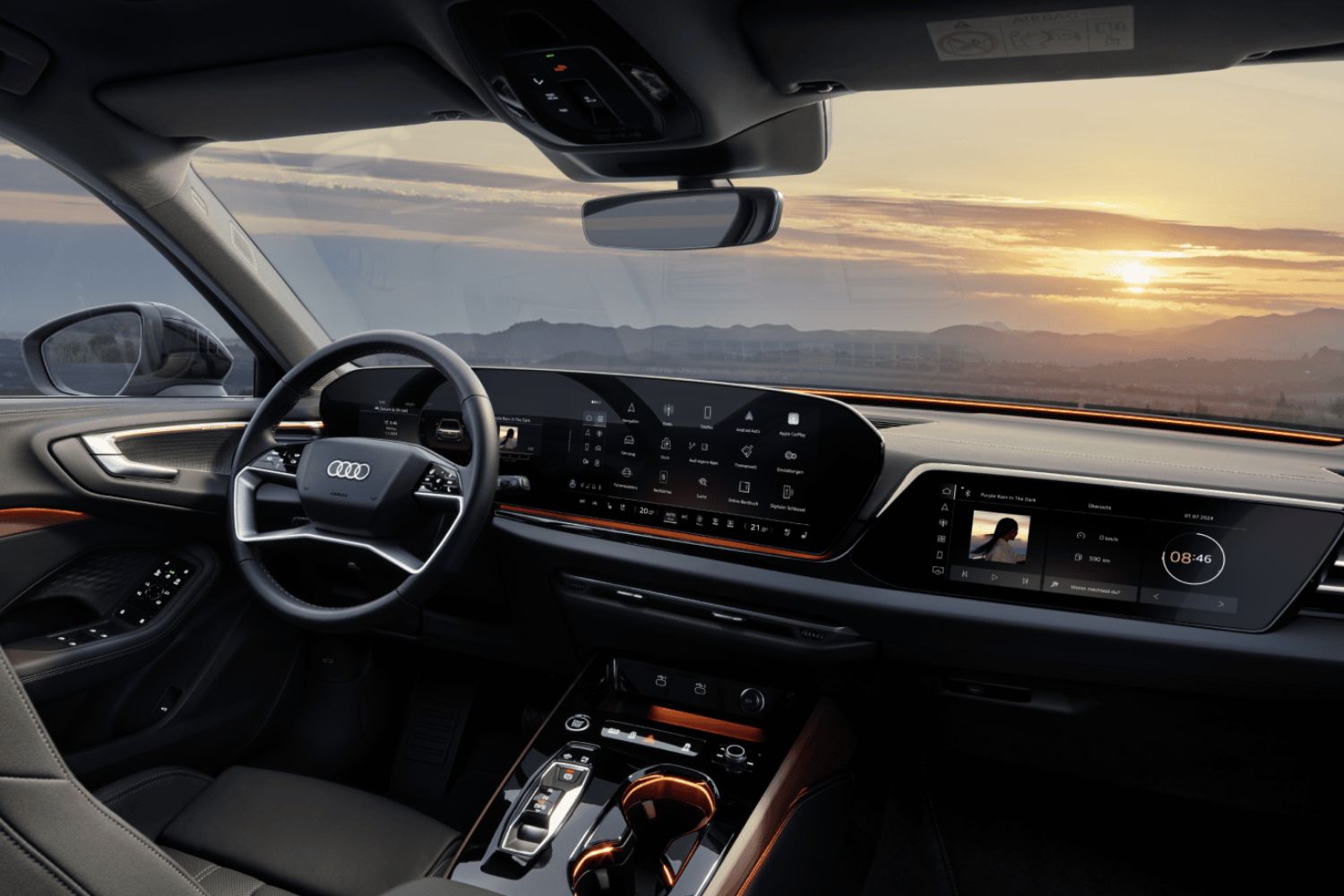 The new Audi virtual cockpit display available in the latest Audi A5 Avant, available at Belfast and Portadown Audi.