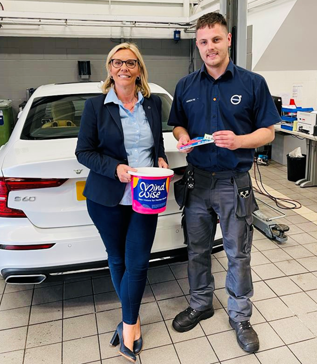 Agnew Volvo Belfast doing a raffle to help raise money for MindWise NI
