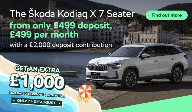 The Škoda Kodiaq Edition X is available to buy from Richmond Škoda from only £499 Deposit, £499 per month