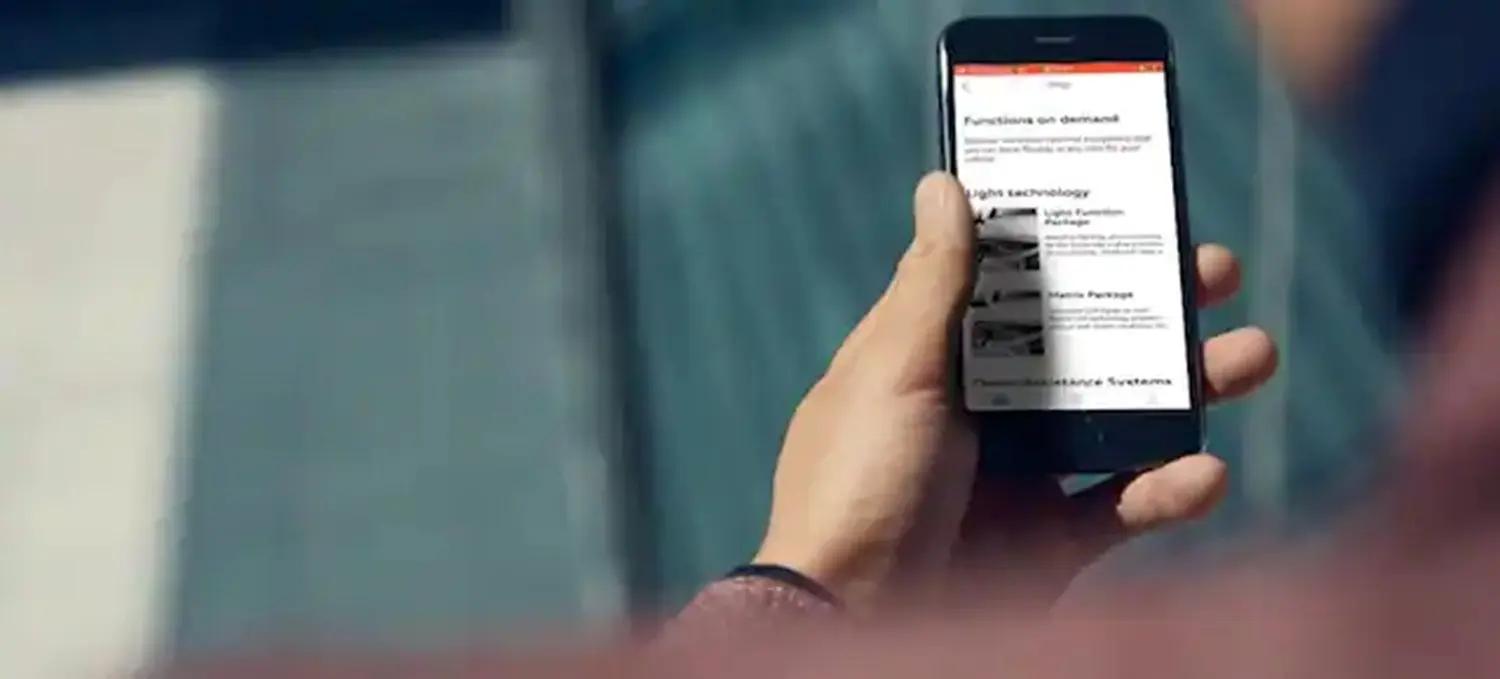 Showcasing the My Audi app with more functions coming soon