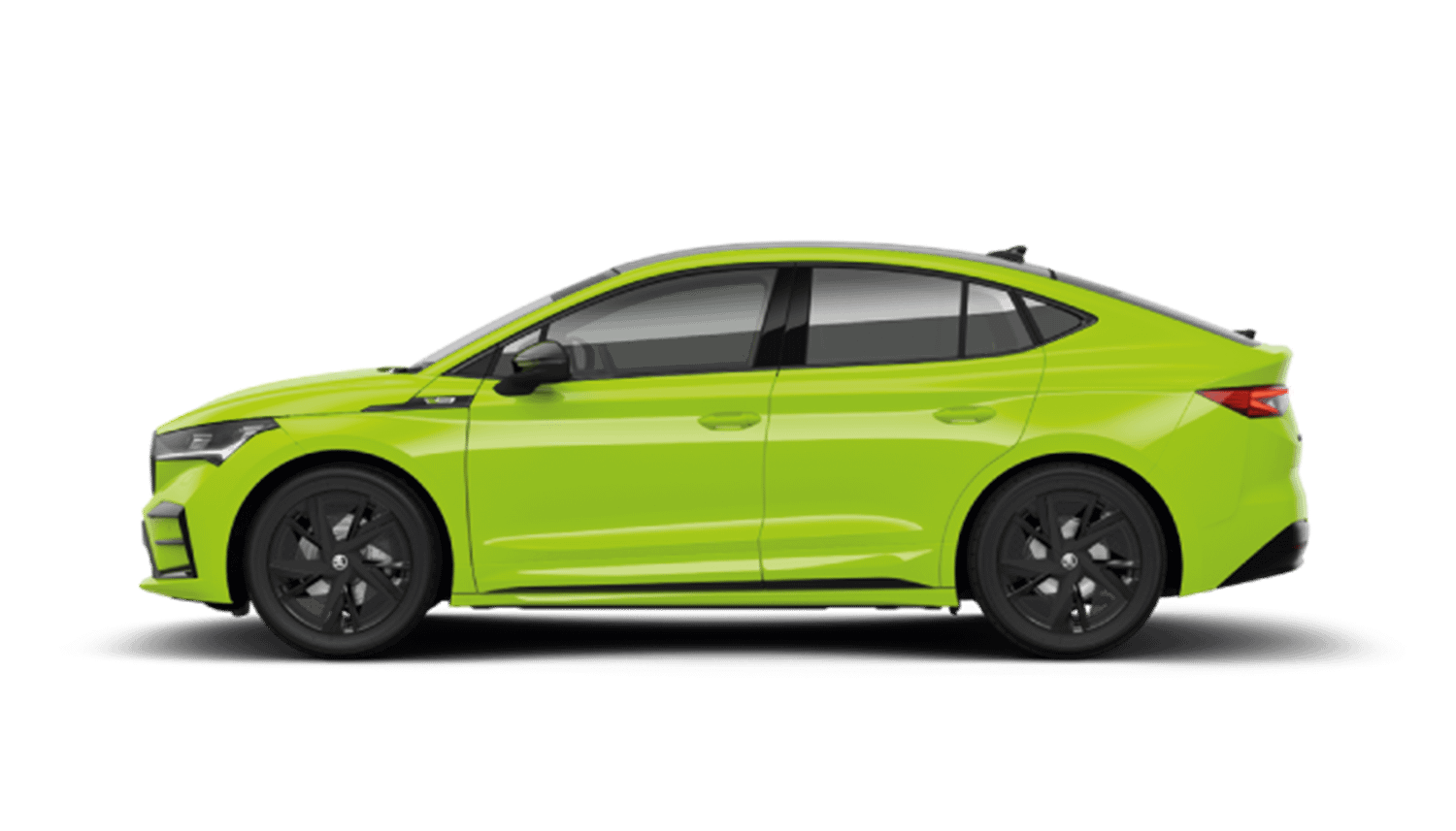 Lime SKODA Enyaq Coupe iV Side View