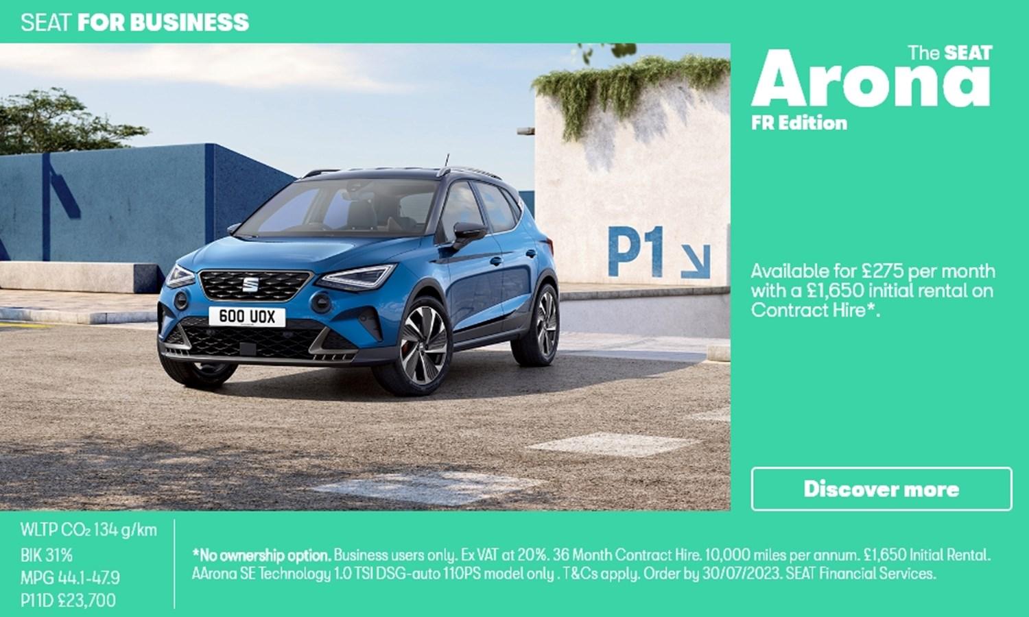 SEAT Arona with Business Contract Hire offer