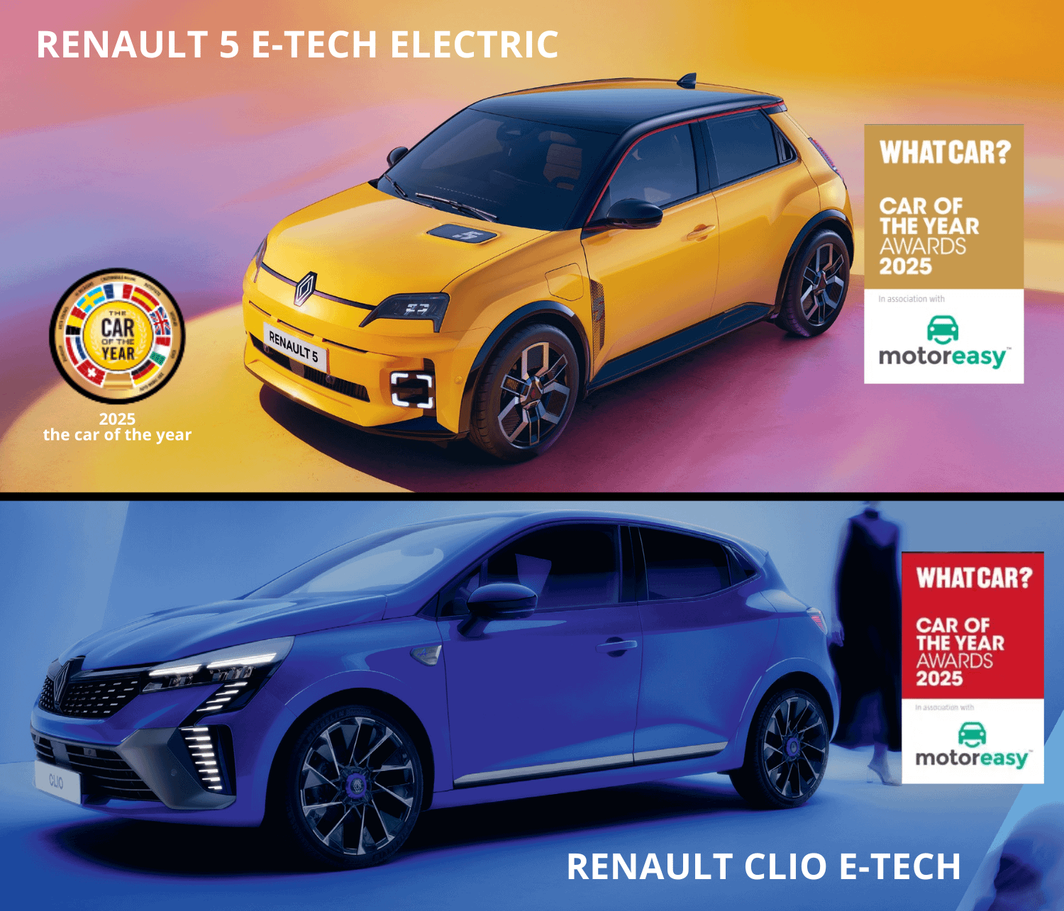 Double Triumph for Renault: Renault 5 Crowned Car of the Year and Clio Wins Small Car of the Year!