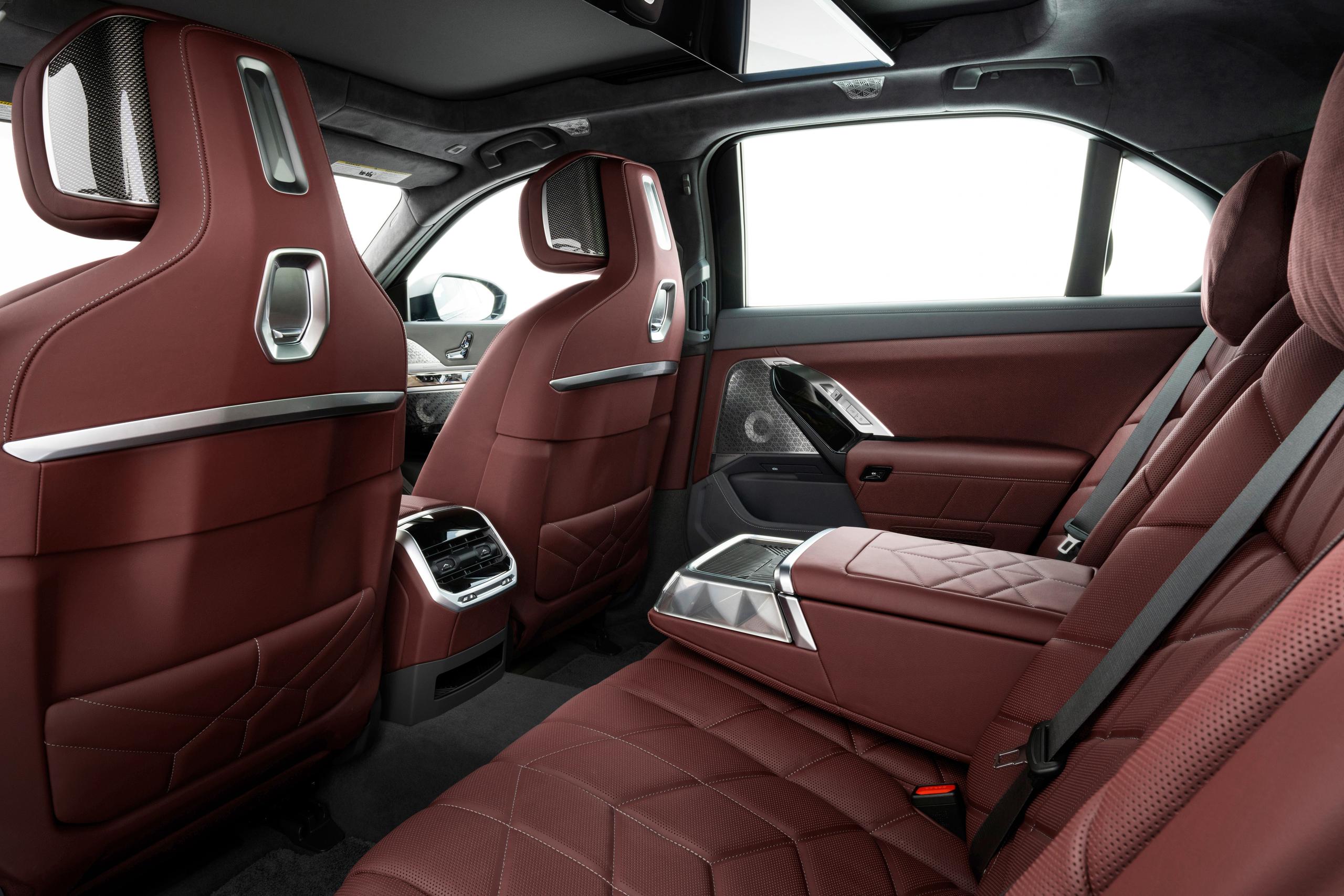 New BMW 7 Series Saloon, red leather seats