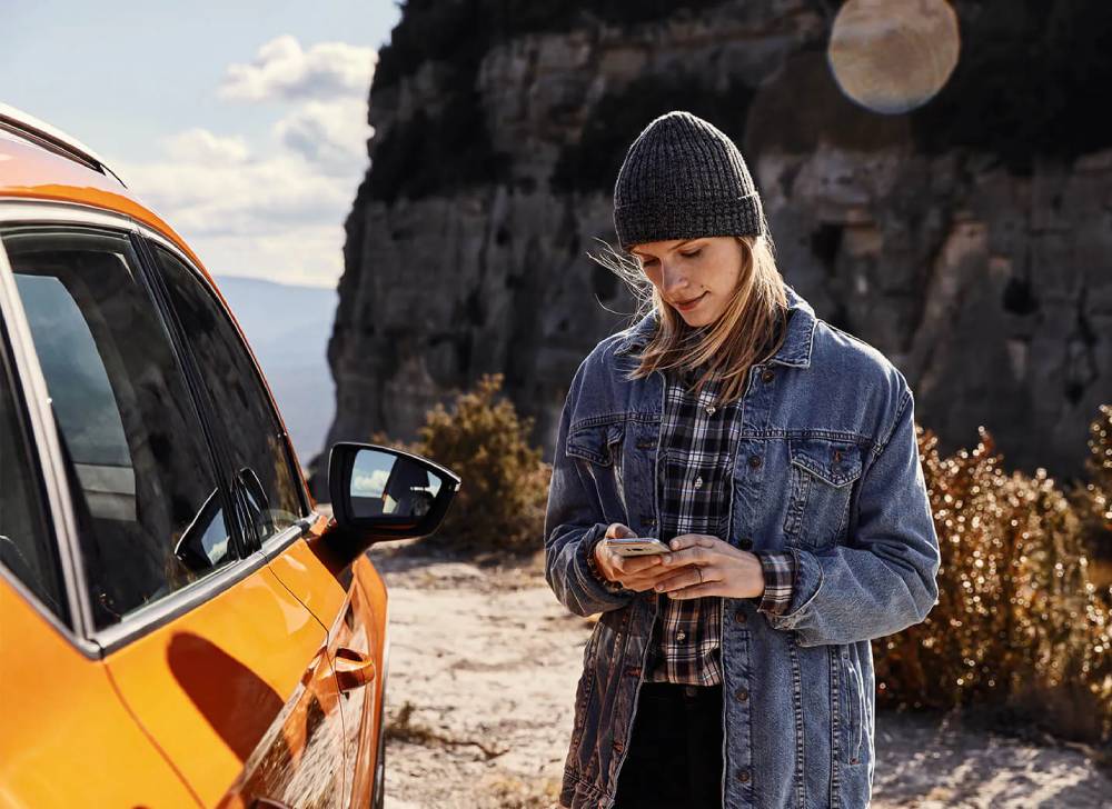 Woman using phone