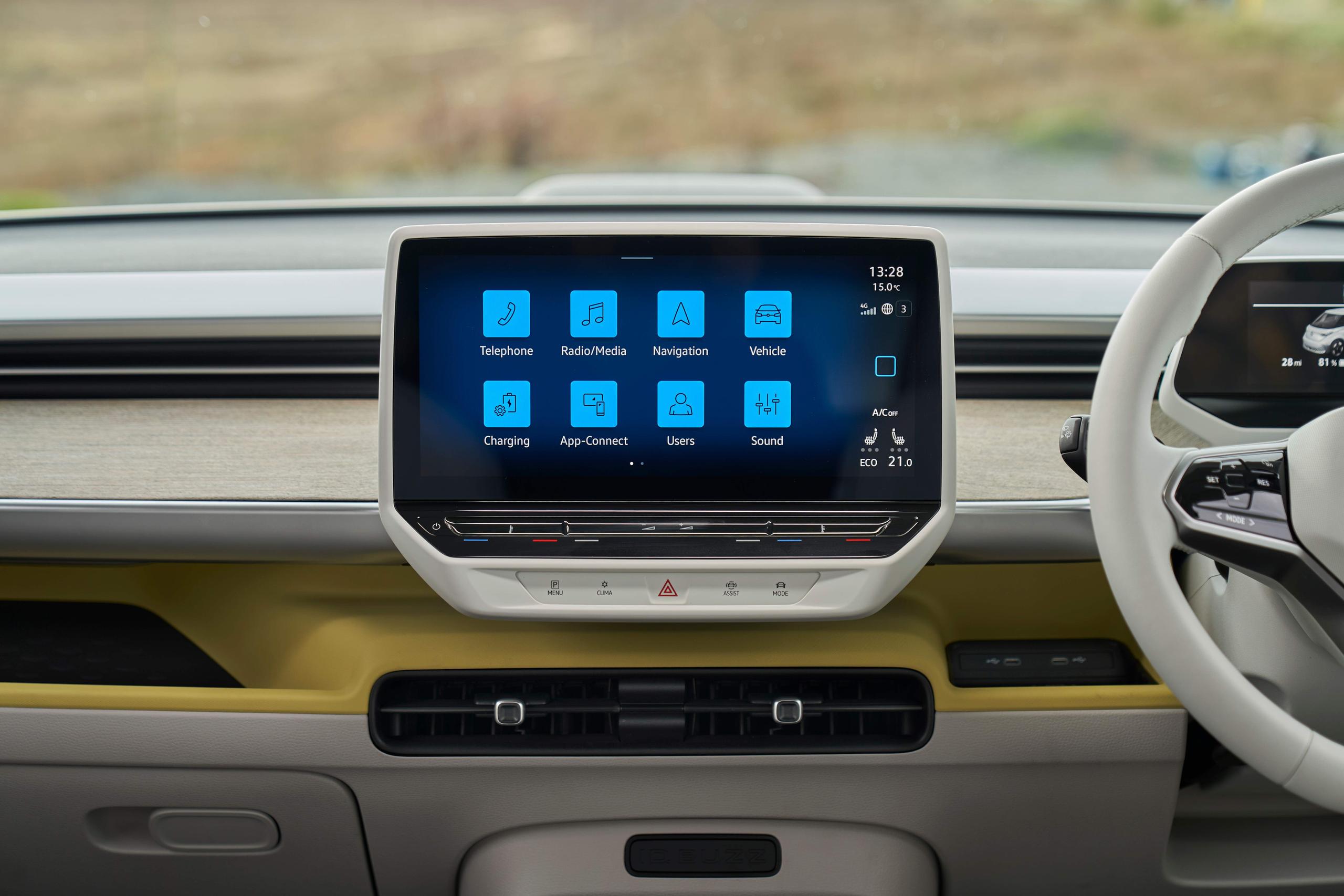 Close up of the Volkswagen ID.Buzz driver display.