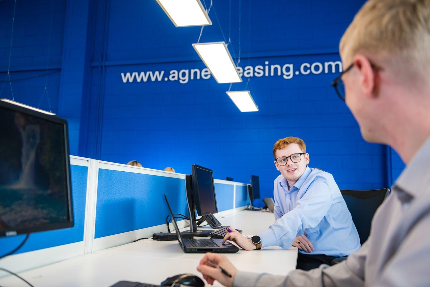 Agnew Leasing team dealing with whole life costs enquiries for fleet companies in Belfast