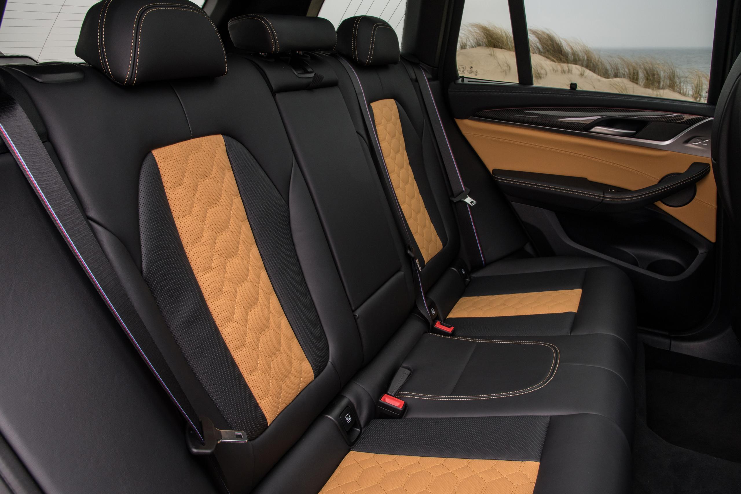 New BMW X3 M Competition back leather seats