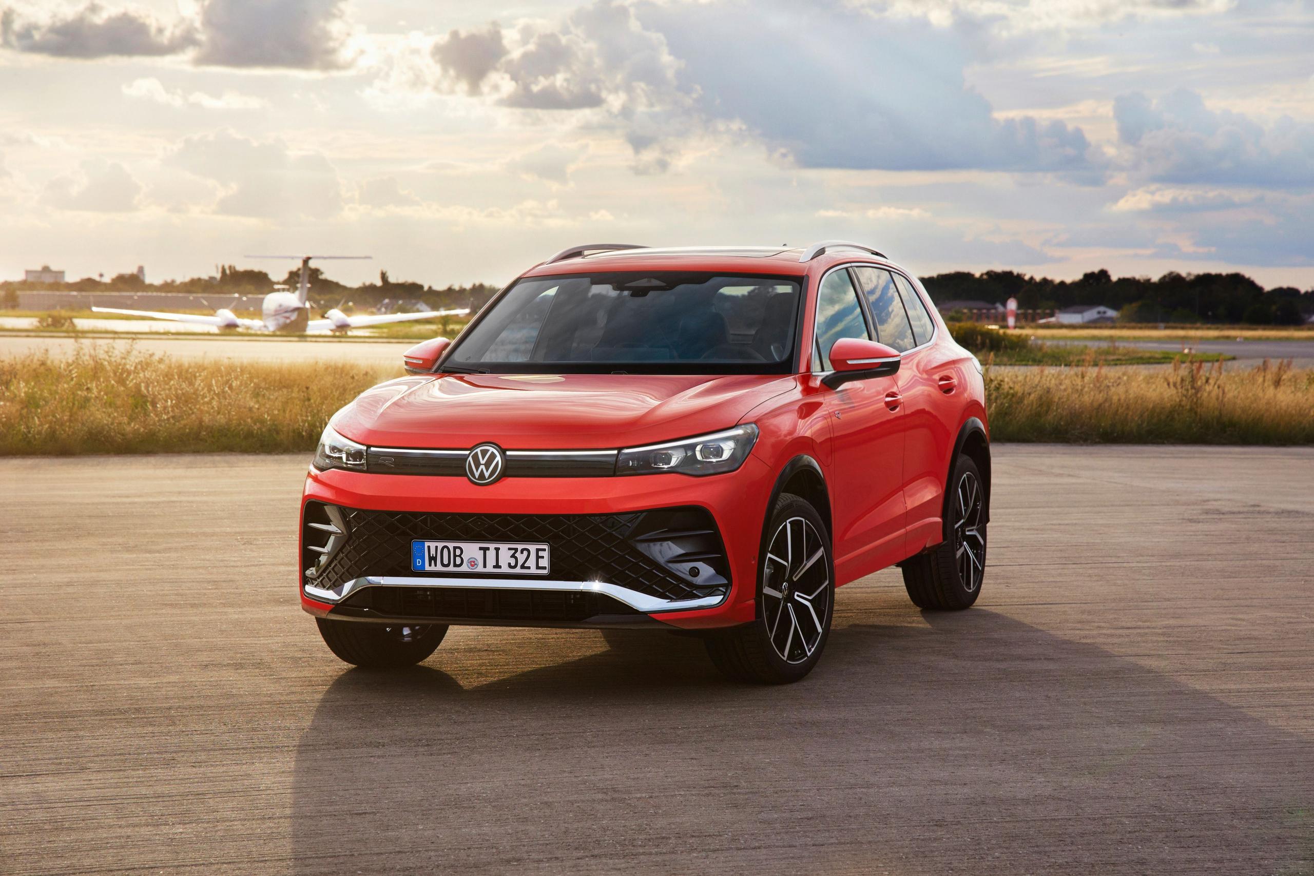 The all-new Volkswagen Tiguan R-Line parked at an airport