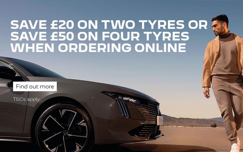 Save £50 on tyres with Peugeot online