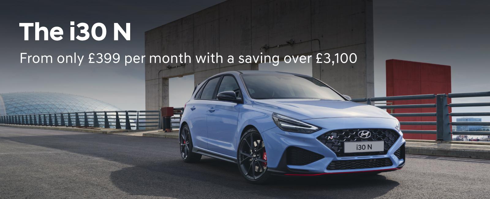 The Hyundai i30 N from only £399 per month