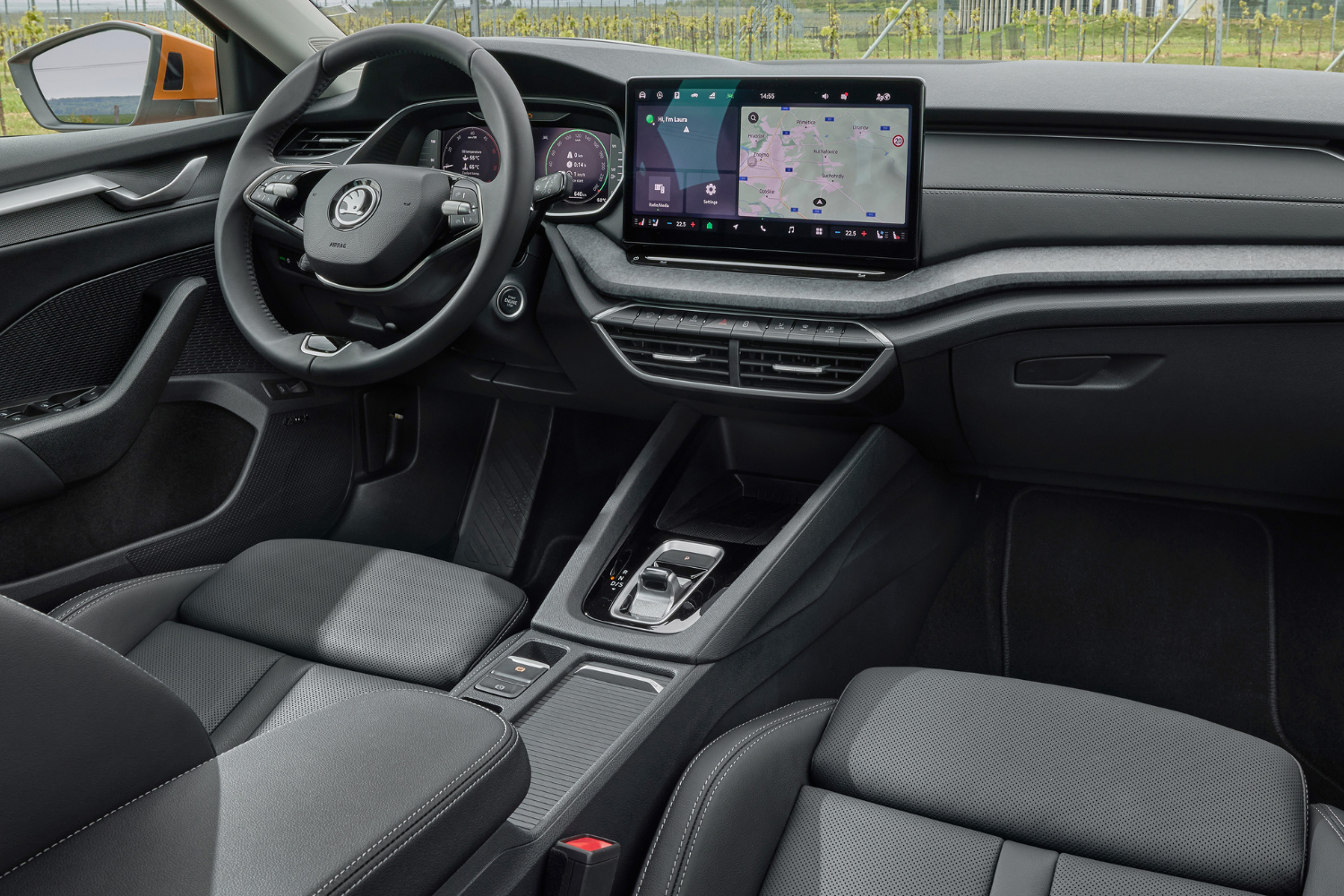 New Skoda Octavia Hatch, available at Agnew Skoda Belfast and Agnew Skoda Mallusk, front passenger interior