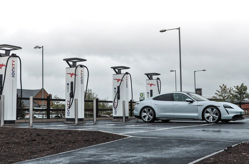 Charging An Electric Car In Public