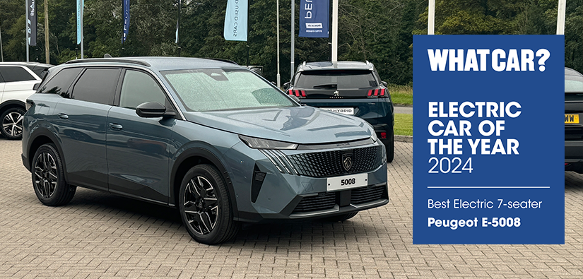 New PEUGEOT E-5008 award from What Car?  