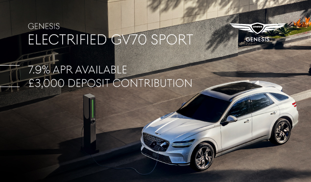 Electrified GV70 Sport Available with 7.9% APR and £3,000 Deposit Contribution