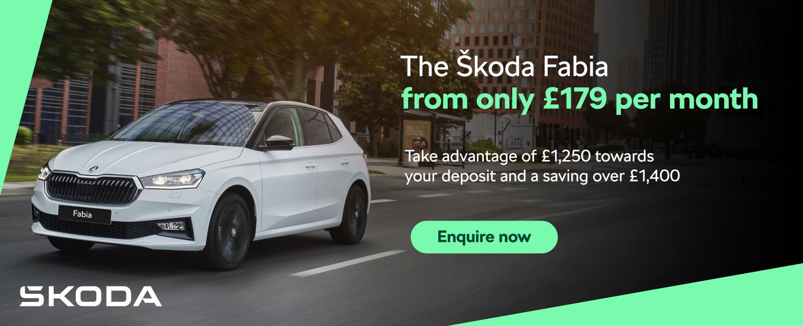 The Skoda Fabia from only £179 per month