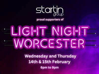 Illuminating Worcester: Startin Group's Support for Light Night 2024