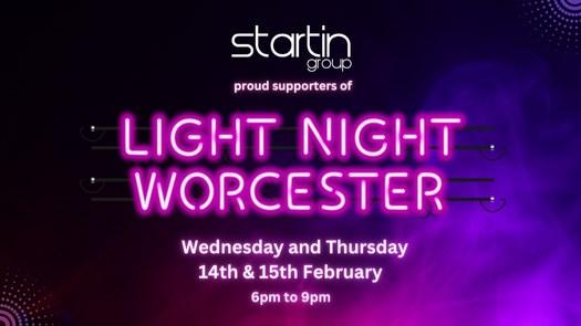 Illuminating Worcester: Startin Group's Support for Light Night 2024