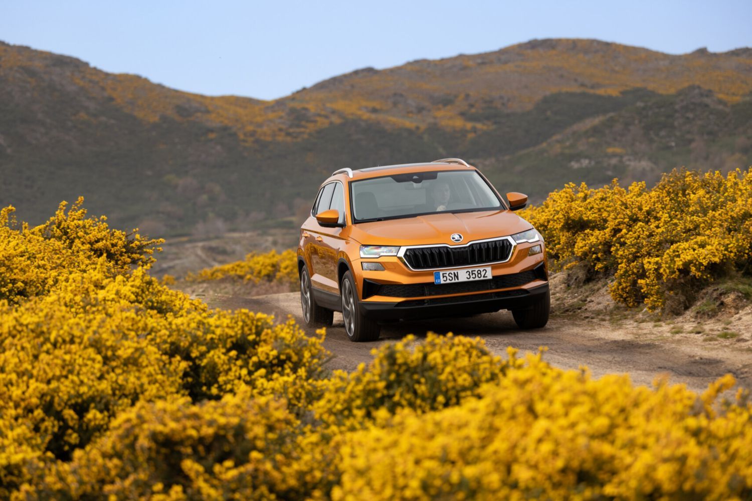 Skoda Warranty at Agnew Skoda Belfast and Mallusk, Skoda drives through country road