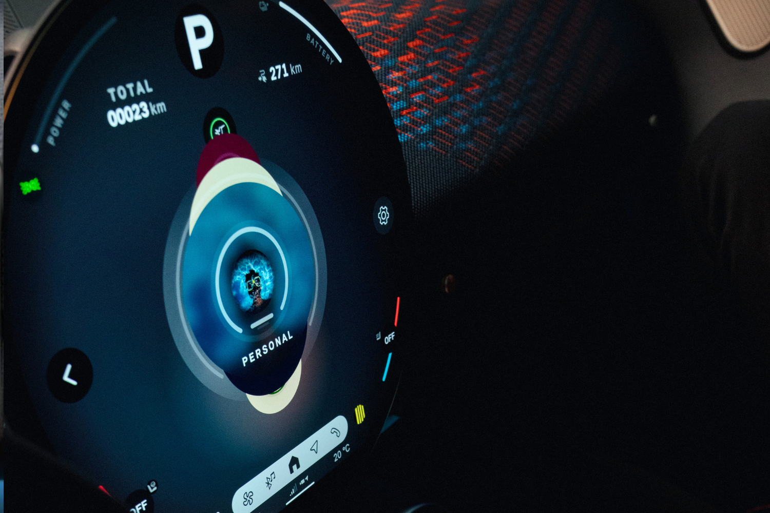 All-Electric Mini Aceman new circular OLED display.