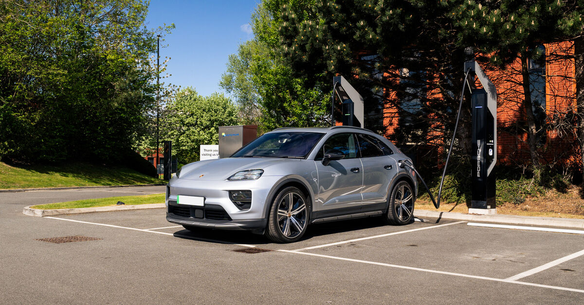 Porsche Macan Electric on charge at Porsche Charging Station