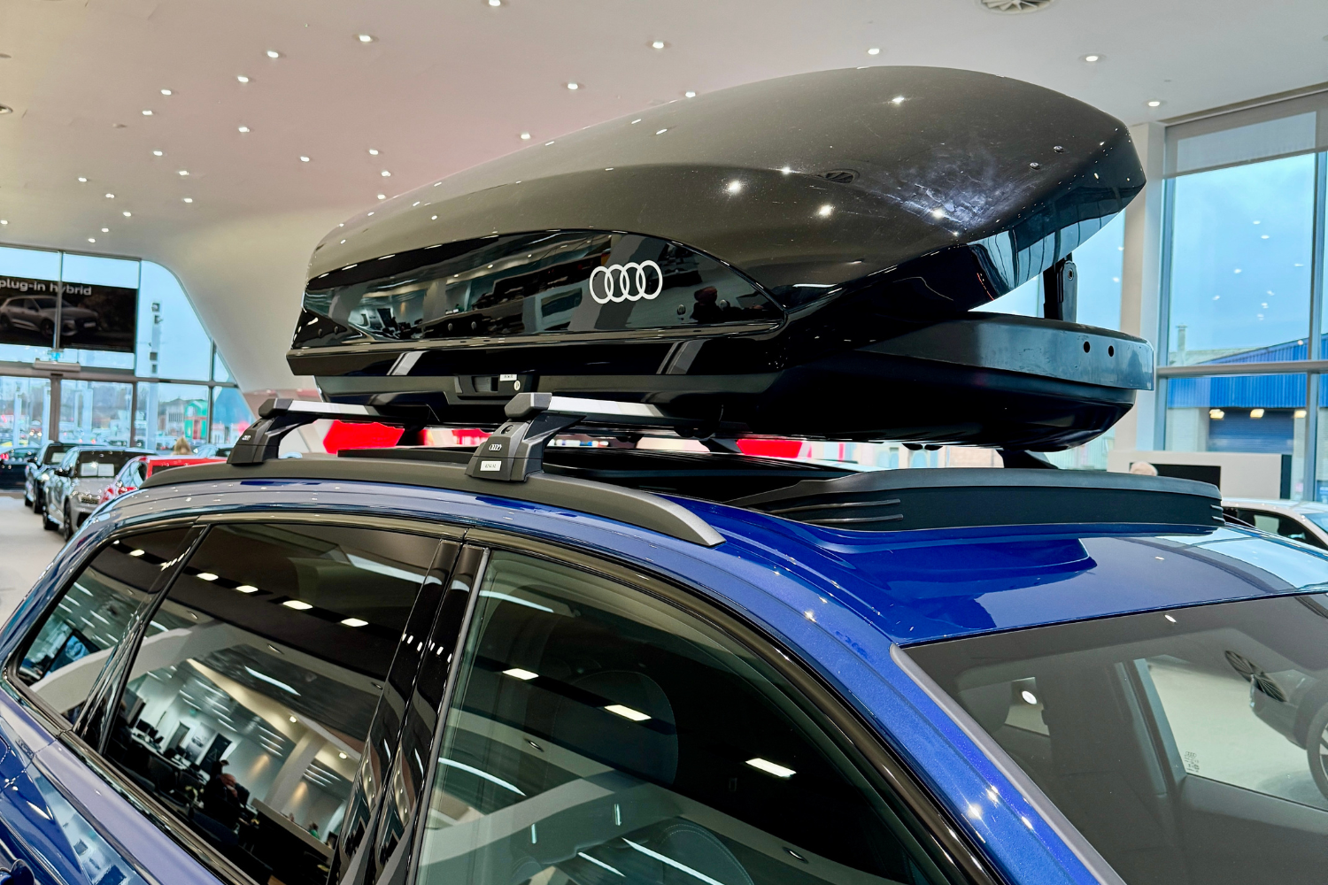 Close up of the Audi roofbox.