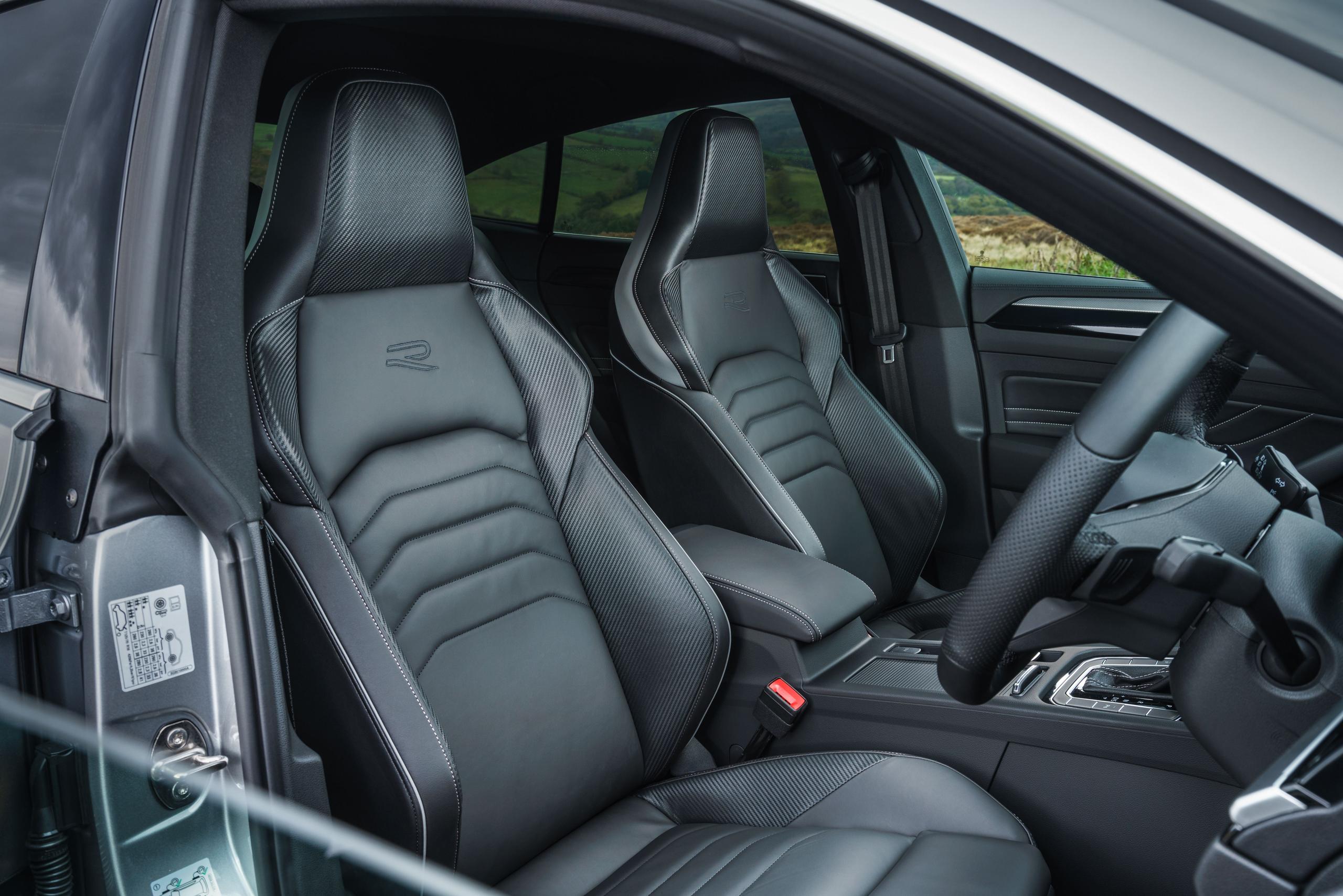 Interior view of the new Volkswagen Arteon, close-up of front passenger R seats