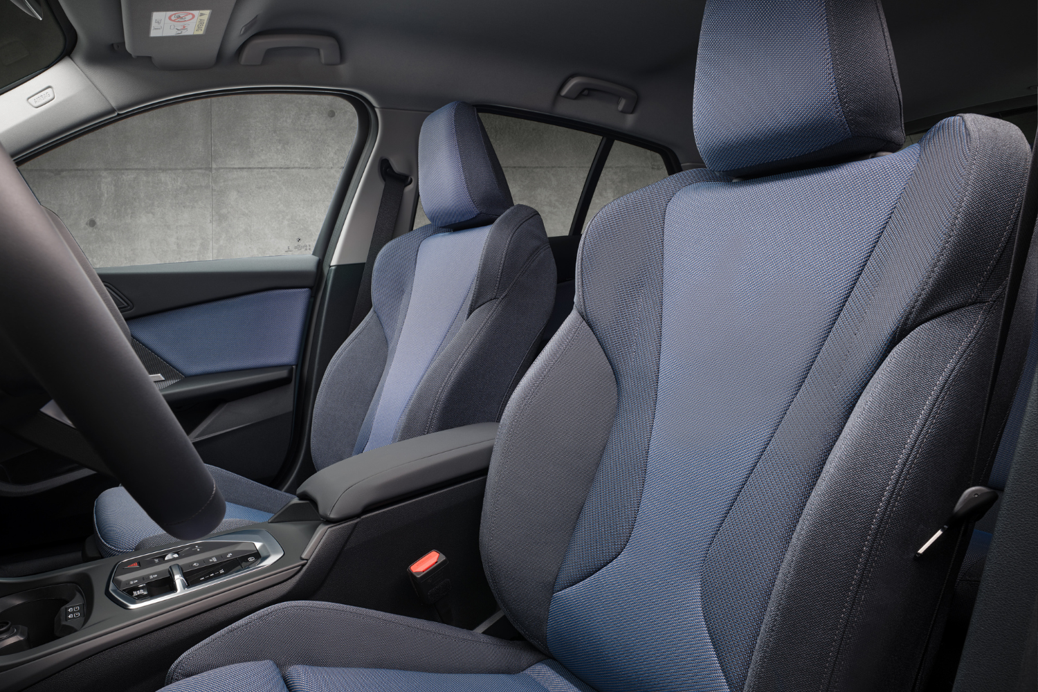 Close up of the newly updated 2024 BMW 1 Series interior seats.