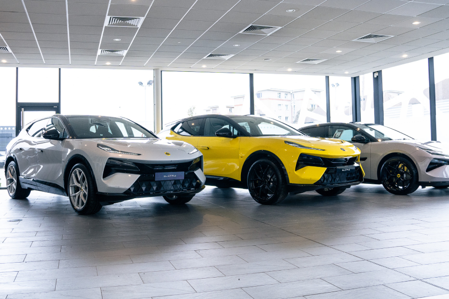 Lotus Emeya and Eletres in showroom