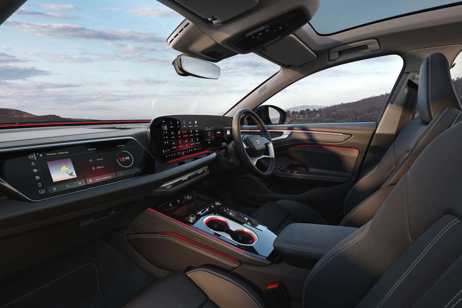 The interior of the new Audi A6 Saloon, available at Belfast and Portadown Audi.