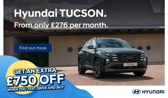 The Hyundai TUCSON is available to buy from Richmond Hyundai from only £276 per month