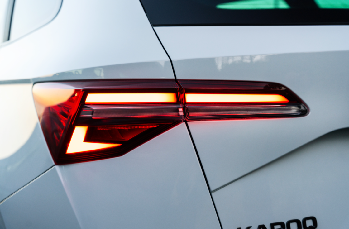 White SKODA Karoq Rear Lights