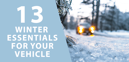 Essential items to keep in your car this Winter. 