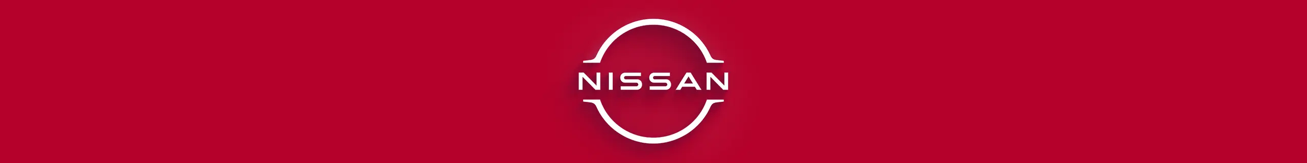 Nissan logo on red banner